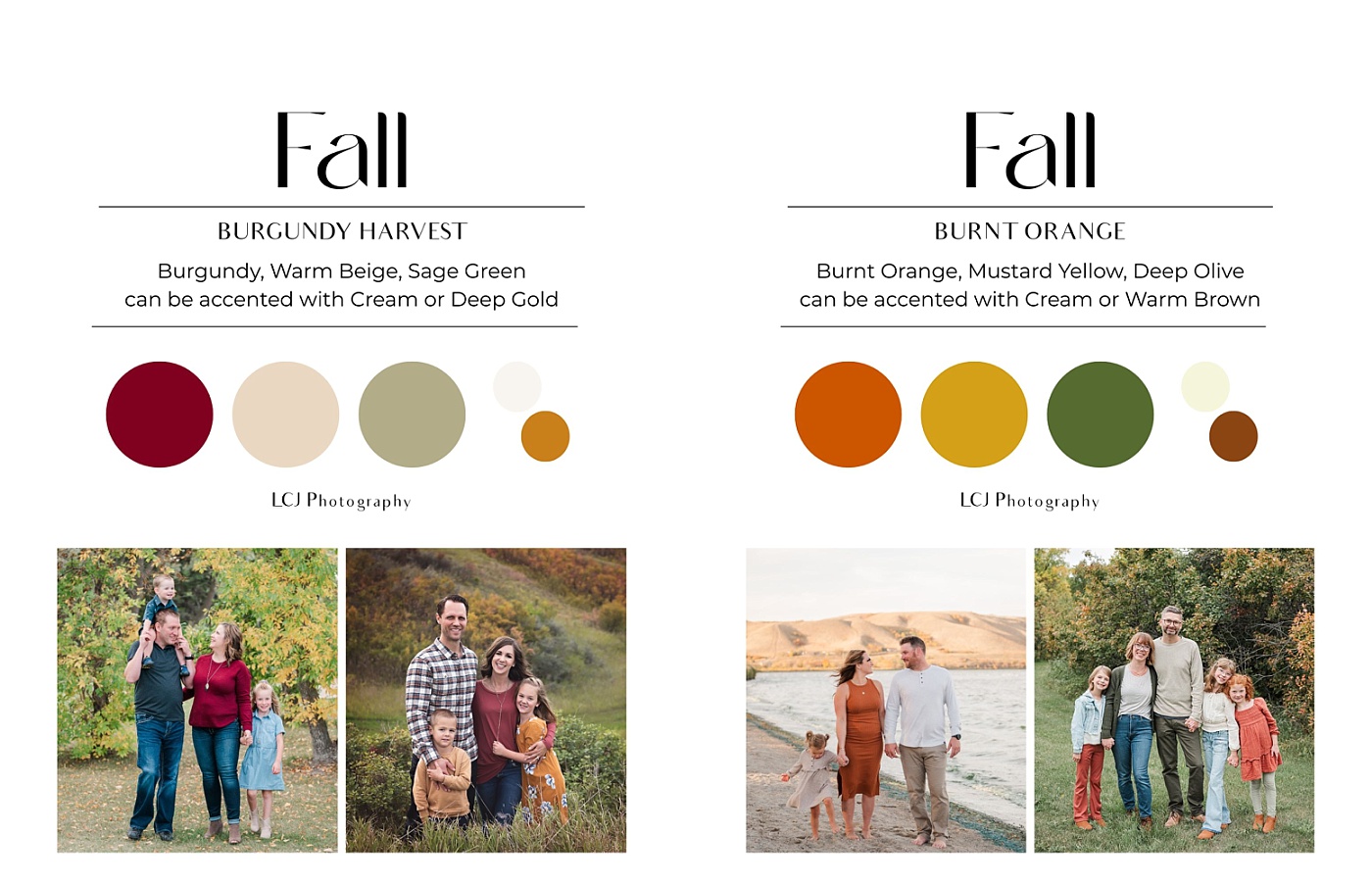 fall family session color palette